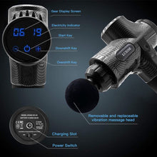 Görseli Galeri görüntüleyiciye yükleyin, 6 Değiştirilebilir Başlı, 30 Hız Seviyeli LUXISE Derin Doku Masaj Tabancası