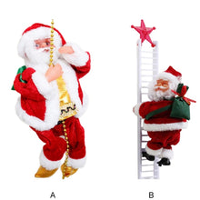 Load image into Gallery viewer, Lovely Music Christmas Santa Claus Electric Climb Ladder Hanging Decoration Christmas Tree Ornaments Funny New Year Kids Gifts