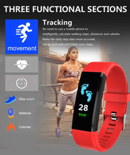 Görseli Galeri görüntüleyiciye yükleyin, Spor akıllı saat su geçirmez aktivite spor izci bileklik nabız monitörü erkekler kadınlar smartwatch Android için