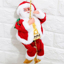 Load image into Gallery viewer, Lovely Music Christmas Santa Claus Electric Climb Ladder Hanging Decoration Christmas Tree Ornaments Funny New Year Kids Gifts