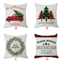 Görseli Galeri görüntüleyiciye yükleyin, Christmas Cushion Cover 45*45 Christmas Cotton Linen Throw Pillow Case Cushion Cover Home Sofa Sofa Home Decoration Pillowcase