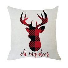 Görseli Galeri görüntüleyiciye yükleyin, Christmas Cushion Cover 45*45 Christmas Cotton Linen Throw Pillow Case Cushion Cover Home Sofa Sofa Home Decoration Pillowcase