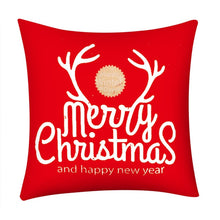 Görseli Galeri görüntüleyiciye yükleyin, Christmas Cushion Cover 45*45 Christmas Cotton Linen Throw Pillow Case Cushion Cover Home Sofa Sofa Home Decoration Pillowcase