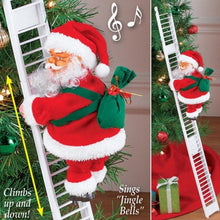 Load image into Gallery viewer, Lovely Music Christmas Santa Claus Electric Climb Ladder Hanging Decoration Christmas Tree Ornaments Funny New Year Kids Gifts