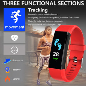 Sport Smart watch waterproof Activity Fitness tracker Wristband Heart rate monitor  Men women smartwatch For Android