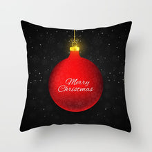 Load image into Gallery viewer, Christmas Day Cushion Cover Santa Deer Tree Soft Throw Pillows Cover Home Sofa Bedroom Black Decorative Pillow Case