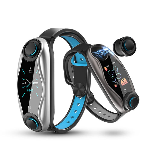 LUXISE Akıllı İzle Kulaklık Çift Bluetooth Smartwatch Bilezik Erkekler Kadınlar