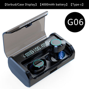 G02 V5.0 Bluetooth Stereo Earphone Wireless IPX7 Waterproof Touch Earbuds Headset 3300mAh Battery LED Display Type-c Charge Case