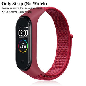 Nylon Strap for Xiaomi Mi band 4 3 replaceable Bracelet Mi band4 band3 Sports Wristband Breathable Bracelet for Xiomi Miband 3 4