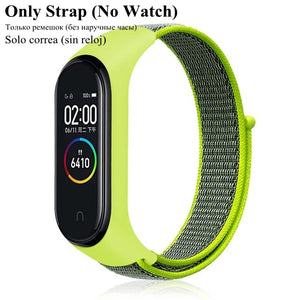 Nylon Strap for Xiaomi Mi band 4 3 replaceable Bracelet Mi band4 band3 Sports Wristband Breathable Bracelet for Xiomi Miband 3 4