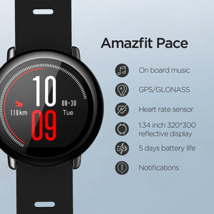 NEW Amazfit Pace Smartwatch Amazfit Smart Watch Bluetooth Music GPS Information Push Heart Rate For Xiaomi phone redmi 7 IOS