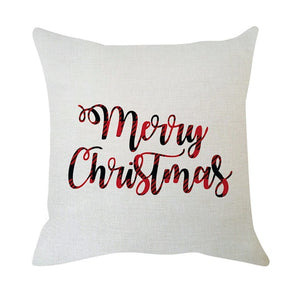 Christmas Cushion Cover 45*45 Christmas Cotton Linen Throw Pillow Case Cushion Cover Home Sofa Sofa Home Decoration Pillowcase