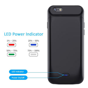 LUXISE Power Bank Pack Battery Charger Case For iPhone 6 6S 7 8 Plus X 10