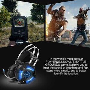 LUXISE Gaming Headphones for Computer  Led HD Bass USB for PS4 Xbox one with microphone