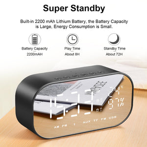 Tabletop FM Radio Stereo with Led Display USB Multifunction Double Bluetooth Speaker Aux-IN/TF card